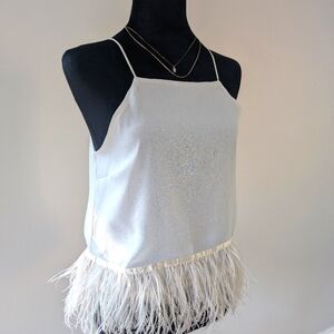 Endless summer square neck feather top